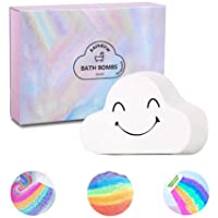 Bombas de baño arcoíris- (1 paquete) bombas de baño hechas a mano de gran tamaño de 6.36 oz con ingredientes naturales…